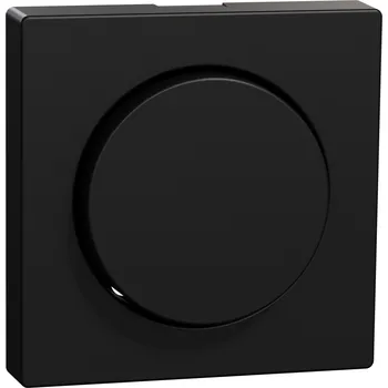 vypínač a zásuvka MEG5250-0403 Centr. deska otoč. knoflík, černá mat, Schneider Electric