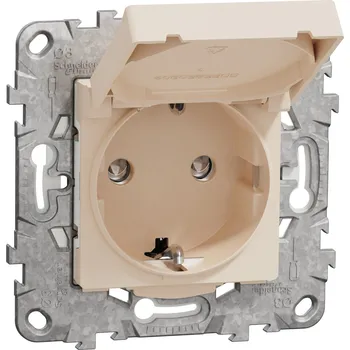 Elektrická zásuvka NU508244 Zásuvka SCHUKO, 2P+E 250V/16A, IP44,béž., Schneider Electric