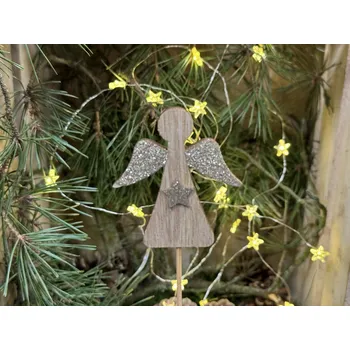 Vánoce Zápich anděl zlatý křídla