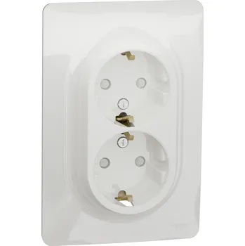 Elektrická zásuvka NU206718 Dvojzásuvka, SCHUKO, 2P+E, Bílá, Schneider Electric