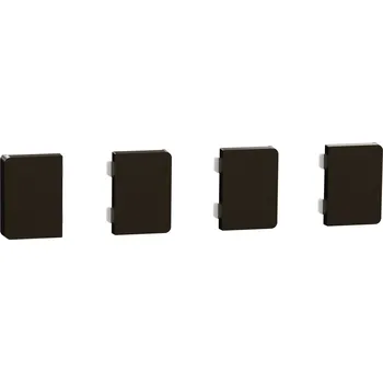 Elektrická zásuvka MTN6194-6052 Klapka 4-násobná pro KNX tl. panel Dyn.Labeling, Mocca Metallic, Schneider Electric