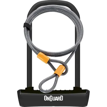 Zámek na kolo ONGUARD 8154 zámek podkova s lanem různé barvy barva: černá, délka cm: 120cm