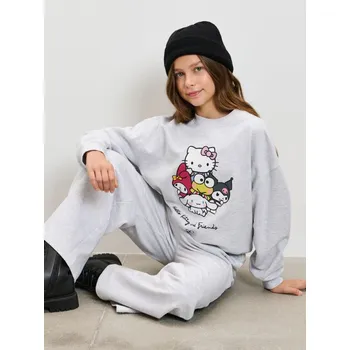 Dívčí mikina Sinsay - Mikina Hello Kitty - šedá - 602FV-09M - 602FV-09M-152