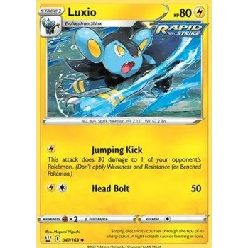 Volný čas Pokémon BST 047/163 Luxio - Battle Styles Stav: Near Mint, Verze: REVERSE HOLO