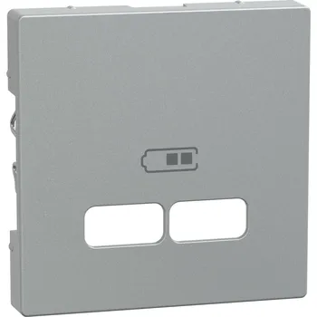 vypínač a zásuvka MEG4367-0460 Centr. deska pro USB nabíječky, alu, Schneider Electric