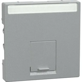 vypínač a zásuvka MEG4573-0460 Centr. deska Actassi RJ45 1x, aluminium, Schneider Electric