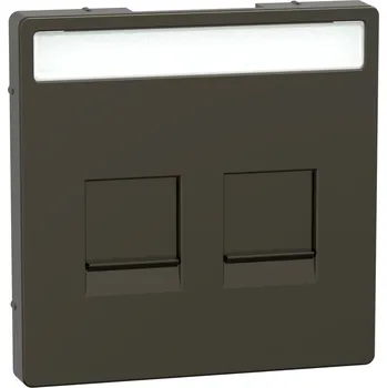 Elektrická zásuvka MEG4564-6052 Centr. deska mod. kon 2x, mocca, Schneider Electric