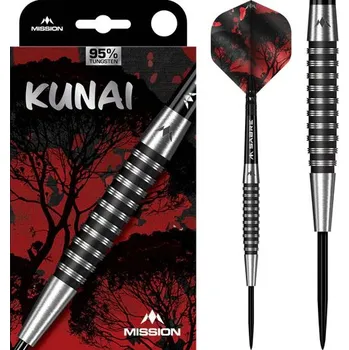 Šipky Mission Kunai Black PVD 95% 25g steel