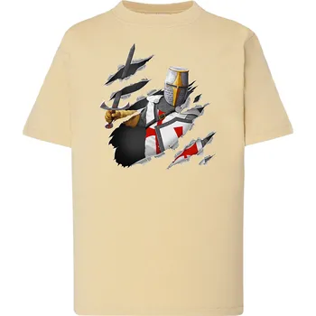 Chlapecké tričko detske-levne-bavlnene-tricko-potisk-potisk-krizak Barva: Lime stone - krémová, Dětská bavlněná trička JHK: XL