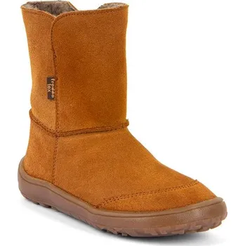 Chlapecká zimní obuv Dětské zimní barefoot boty TEX SUEDE Cognac G3160250-2 - 27