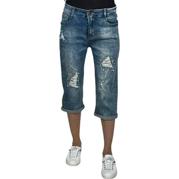 Dámské džíny Moon Girl Dámské modré 3/4 džíny JULY Barva: Modrá, Velikost: 30