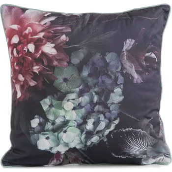 Povlak na dekorativní polštářek Bordový sametový povlak na polštář s designérským potiskem design 02 VELVET 45x45 cm