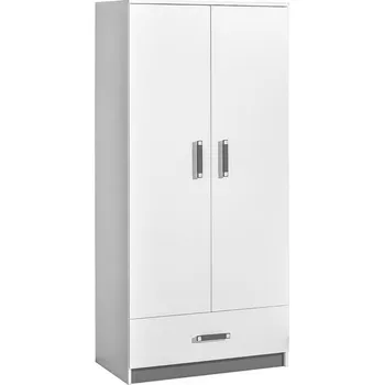 Dětská skříň Max-i Šatní skříň do dětského pokoje TRAFICO 1 bílá/popel