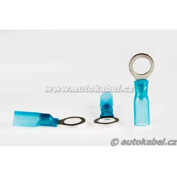 Kabelové oko Kabelové oko M4, modré smršťovací.