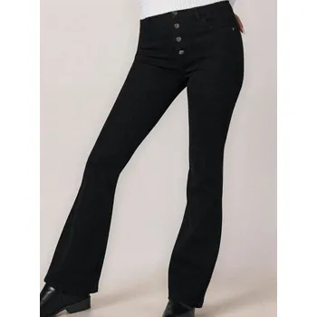 Dámské džíny Sinsay - Rozšířené džíny - černá - 889FI-99J - 889FI-99J-34