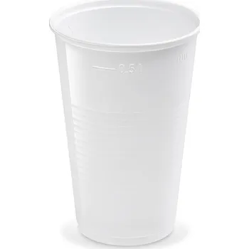 Jednorázové nádobí Kelímek (PP) bílý O95mm 0,5L [50 ks]