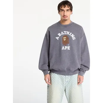Pánská mikina Mikina A BATHING APE Garment Dye College Relaxed Fit Crewneck Sweatshirt Cha L