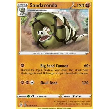 Sběratelská karetní hra Pokémon BST 082/163 Sandaconda - Battle Styles Stav: Near Mint, Verze: HOLO