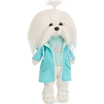 plyšák Mimi s kostřičkou v modrozeleném kabátku proti dešti - maltézská slečna od firmy ORANGE TOYS (Lucky Mimi Rainy Day)