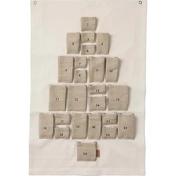 Vánoční dekorace ferm LIVING Pine Christmas Calendar 1104267541 béžová