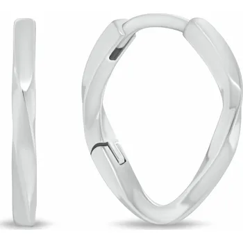 Náušnice Brilio Silver Minimalistické stříbrné náušnice s krouceným designem EA1215W + 2 měsíce na vrácení zboží