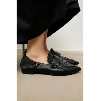 Dámské mokasíny Kožené mokasíny Answear.LAB dámské, černá barva, na plochém podpatku F879-213-1 99X, EUR 40