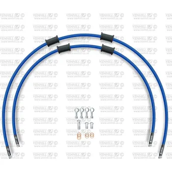 CROSSOVER Hadice přední brzdy sada Venhill POWERHOSEPLUS SUZ-6020FS-SB (2 hadice v sadě) modré hadice, nerezové koncovky