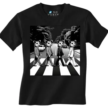 Chlapecké tričko Dětské tričko Vačice Beatles Abbey Road (Velikost: 5-6, Barva: Černá)