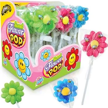 Bonbon Lízátko KYTIČKA 20 g - SWEET FLOWER POP - balení 30 ks (barevné lízátko - KYTIČKY / dóza 30 ks / Flower Pop)