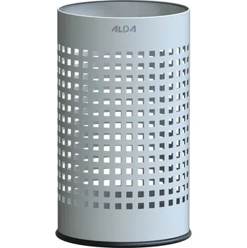 Odpadkový koš Alda Odpadkový koš Officer 18 l, děrovaný, lakovaná ocel, bílá