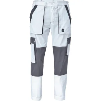 montérky Cerva MAX SUMMER Pracovní kalhoty do pasu bílo / šedé 50 0302023886050