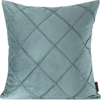 Povlečení Modré sametové povlečení s geometrickým vyšívaným vzorem NALA2 45x45 cm