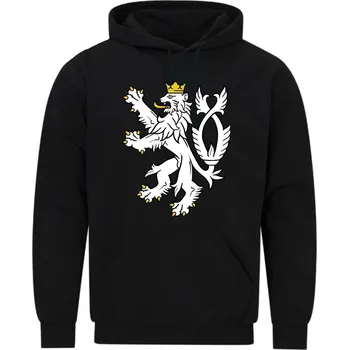 Pánská mikina Pánská mikina Český lev (Velikost: 5XL, Barva: Černá)
