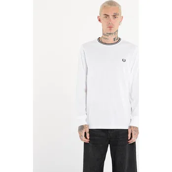 Pánské tričko Tričko FRED PERRY Ls Twin Tipped T-Shirt White S