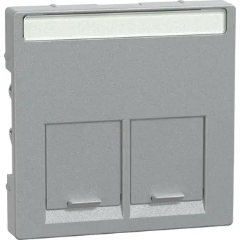 MEG4574-0460 Centr. deska Actassi RJ45 2x, aluminium, Schneider Electric