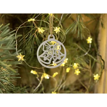 Vánoční dekorace Závěs vánoční bílé zvonky