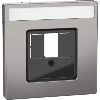 Elektrická zásuvka MEG4250-6050 Centr. deska obdel. otv. popis, nikl, Schneider Electric