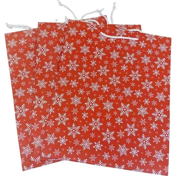 GOBA Vánoční L Vločky červená - balení 3 ks