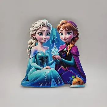 Party dekorace Loranc Magnetka na dort - Frozen Anna a Elza