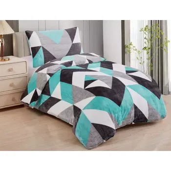 Povlečení Povlečení Mikrovlákno a Mikroflanel Abstract tyrkys