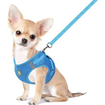 Postroj pro psa Postroj s vodítkem pro malé psy/kočky, vel. XS Modrá