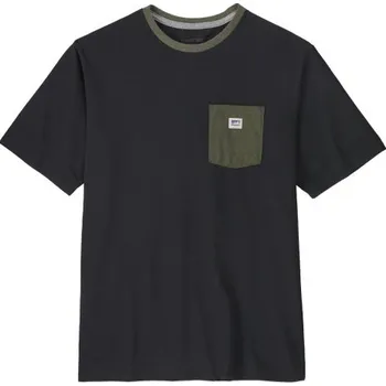 Pánské tričko Patagonia SHOP STICKER POCKET RESPONSIBILI-TEE - černá XXL
