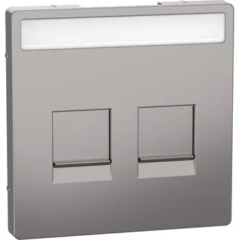 Elektrická zásuvka MEG4564-6050 Centr. deska mod. kon 2x, nikl, Schneider Electric