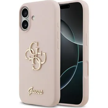 Náhradní kryt pro mobilní telefon Kryt Guess iPhone 17 Guhcp17Ssc4Gsmp (Silicone W/ Big 4G Script) Pink