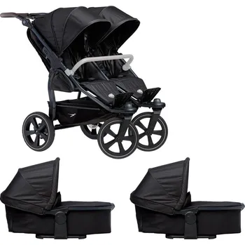 Kočárek Kočárek TFK Set Duo2 frame 2025 - air chamber wheel + carrycot + seat black