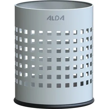 Odpadkový koš Alda Odpadkový koš Officer 7 l, děrovaný, lakovaná ocel, bílá