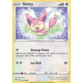 Volný čas Pokémon DAA 141/189 Skitty - Darkness Ablaze Stav: Near Mint, Verze: REVERSE HOLO