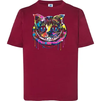 Chlapecké tričko detske-levne-bavlnene-tricko-potisk-kocka-Skliba Barva: Burgundy - vínová, Dětská bavlněná trička JHK: S