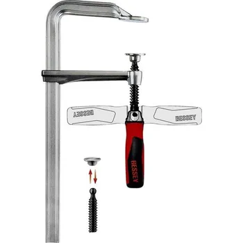 Bessey GZ25KG - svěrka celoocelová, délka 250 mm čelist 175 mm, rukojeť 2k Bi-plast, zalamovací