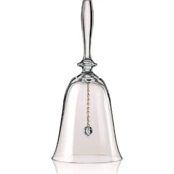 Vánoční dekorace Crystalex Angela skleněný zvonek 18 cm